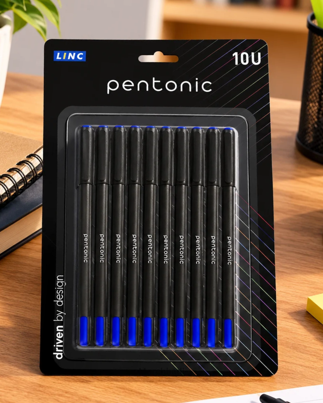 Pentonic Ball Pen, Pack of 100 (Blue)